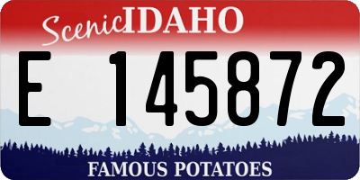 ID license plate E145872