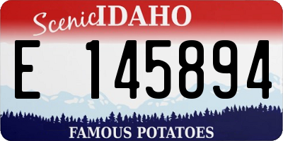 ID license plate E145894