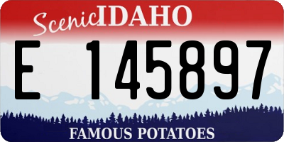 ID license plate E145897