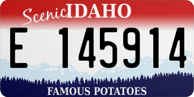 ID license plate E145914