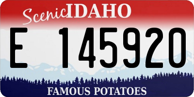 ID license plate E145920