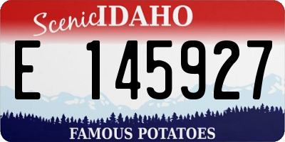 ID license plate E145927