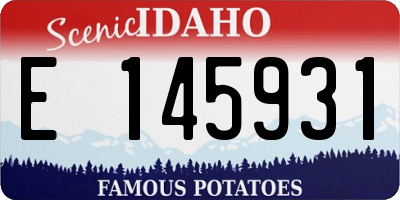 ID license plate E145931