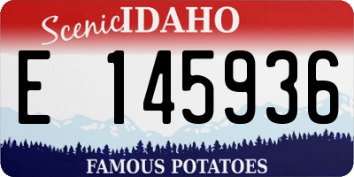 ID license plate E145936