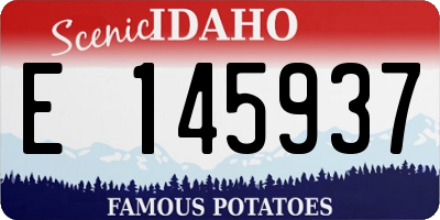 ID license plate E145937