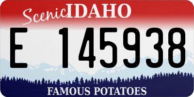 ID license plate E145938