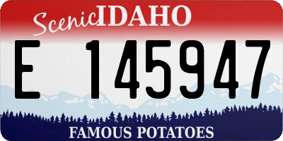 ID license plate E145947
