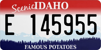 ID license plate E145955