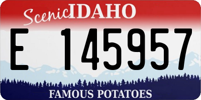 ID license plate E145957