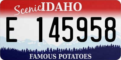 ID license plate E145958