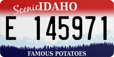 ID license plate E145971