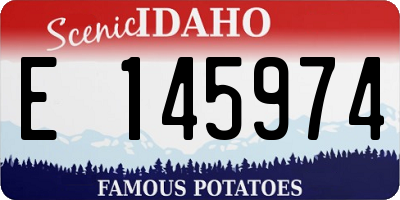 ID license plate E145974
