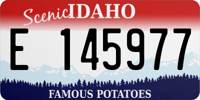 ID license plate E145977