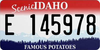 ID license plate E145978