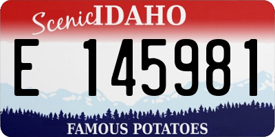 ID license plate E145981