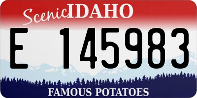 ID license plate E145983