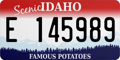 ID license plate E145989