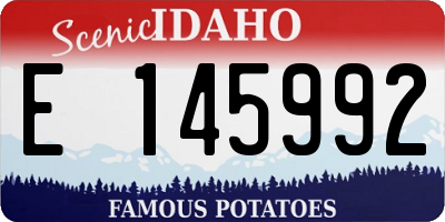 ID license plate E145992