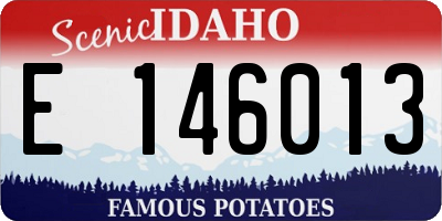 ID license plate E146013