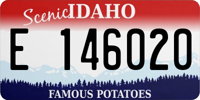 ID license plate E146020