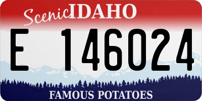 ID license plate E146024
