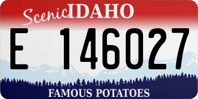ID license plate E146027