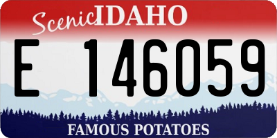 ID license plate E146059