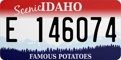 ID license plate E146074