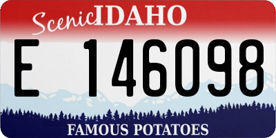 ID license plate E146098