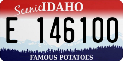 ID license plate E146100