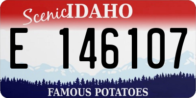 ID license plate E146107