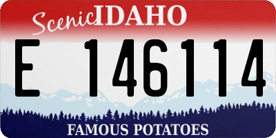 ID license plate E146114
