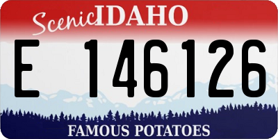 ID license plate E146126