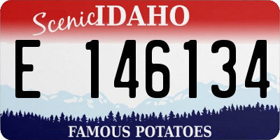 ID license plate E146134