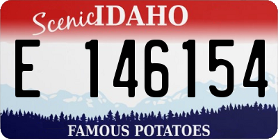 ID license plate E146154