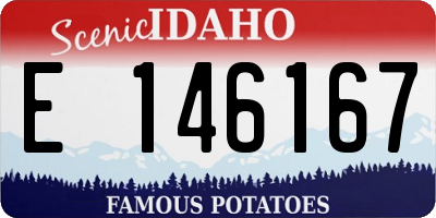 ID license plate E146167