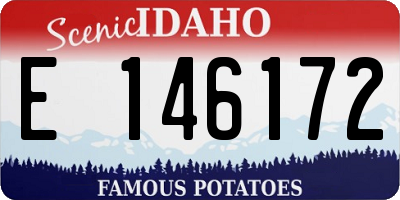 ID license plate E146172