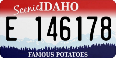 ID license plate E146178