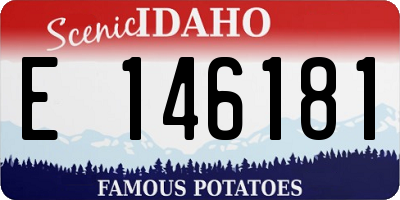 ID license plate E146181
