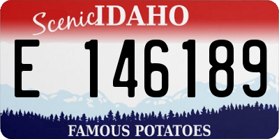 ID license plate E146189
