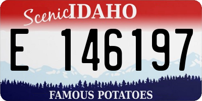ID license plate E146197
