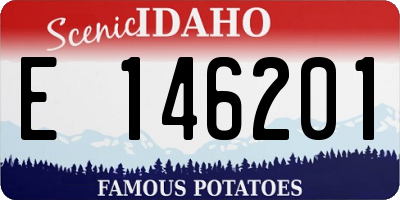 ID license plate E146201