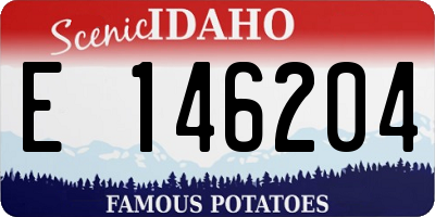 ID license plate E146204