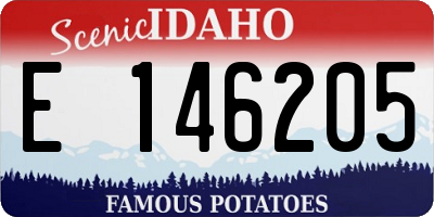 ID license plate E146205