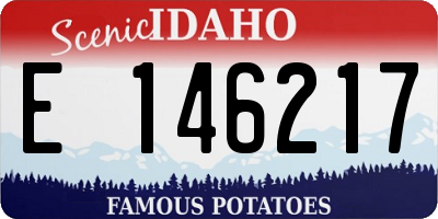 ID license plate E146217