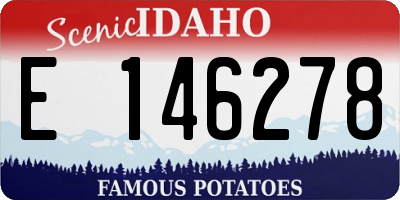 ID license plate E146278