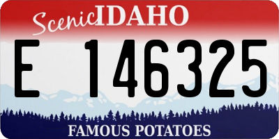 ID license plate E146325