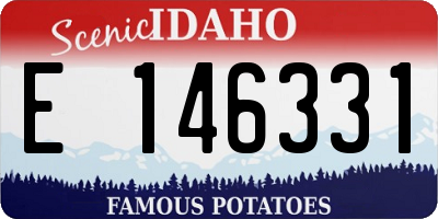ID license plate E146331