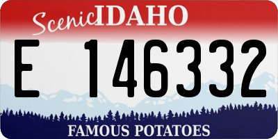 ID license plate E146332