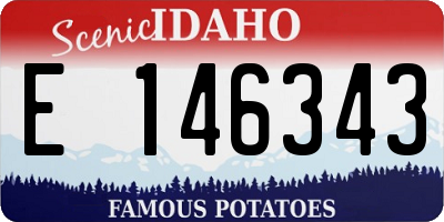 ID license plate E146343